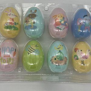 Spritz Plastic Easter Eggs Decorated Refillable Bunny Chick Bee Carrot NIB 3"